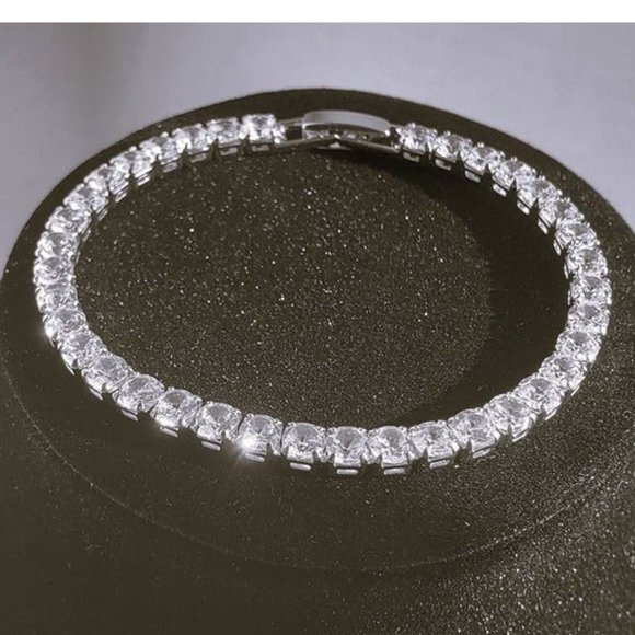 Mens 7" 1ct Diamond Tennis Bracelet 925 Sterling Silver Guys Fine Jewelry 1 ct 7 - Picture 11 of 11